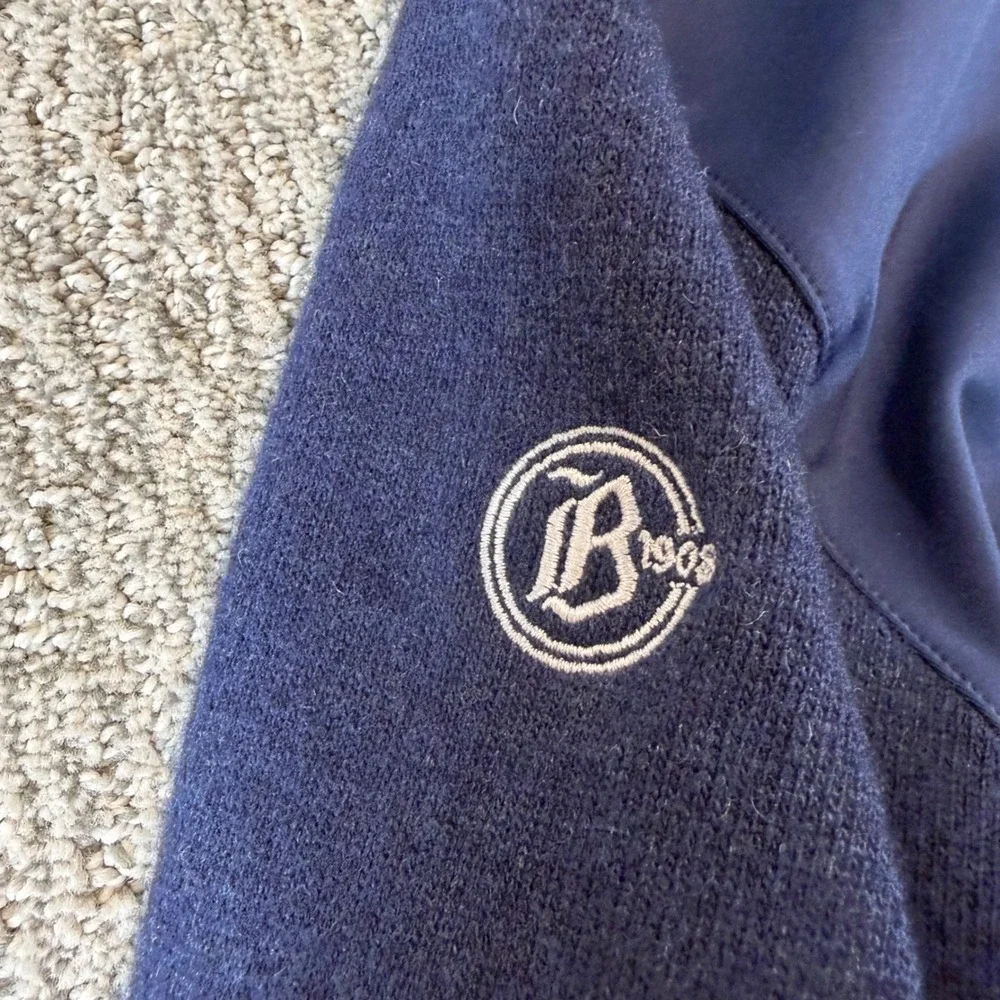 Greyson Full Zip Jacket Mens XXL Navy Blue Wool‎ Blend Hybrid Golf Layer